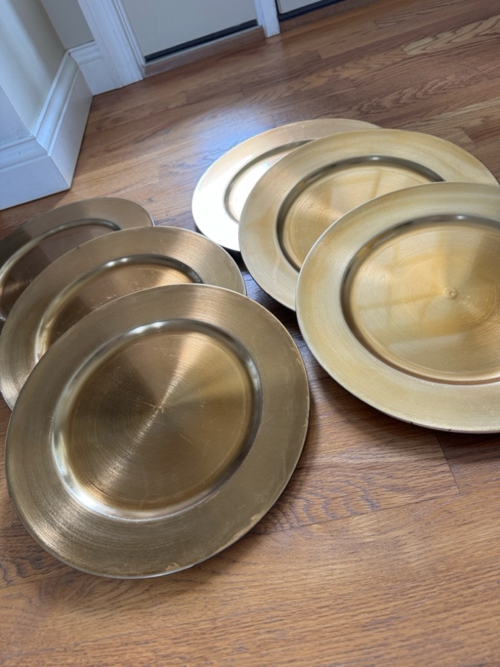 Plastic Gold Decorative Charger Plate - Home Dining/set of 6